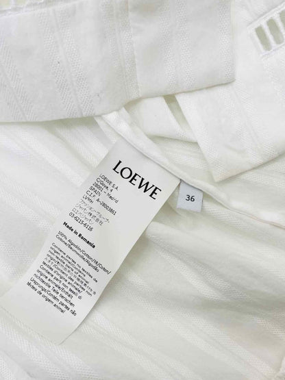 Pre - loved LOEWE Jour Echelle - Trim White Blouse at Reems Closet