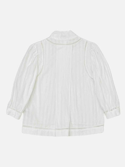 Pre - loved LOEWE Jour Echelle - Trim White Blouse at Reems Closet