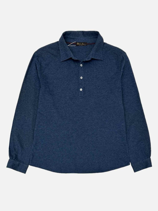 Pre-loved LORO PIANA Blue Polo Shirt from Reems Closet