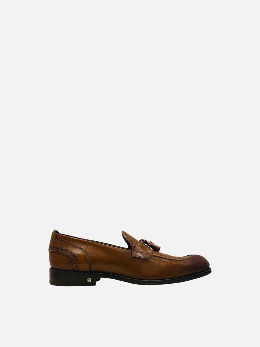 Pre-loved LOUIS VUITTON Brown Loafers from Reems Closet