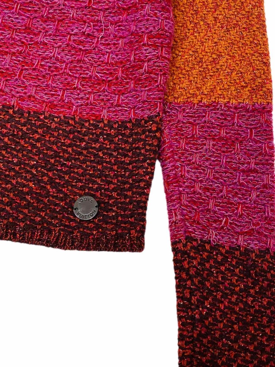Pre-loved LOUIS VUITTON Knit Orange w/ Pink & Brown Jumper - Reems Closet
