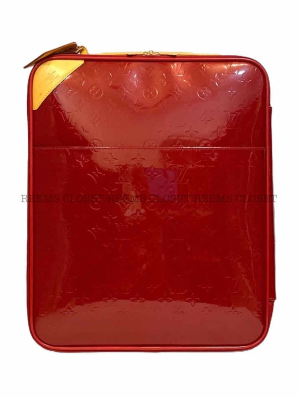 Pre - loved LOUIS VUITTON Pegase 45 Red Rolling Luggage at Reems Closet