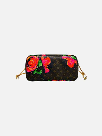 Pre - loved LOUIS VUITTON Roses Neverfull Brown & Pink Tote Bag at Reems Closet