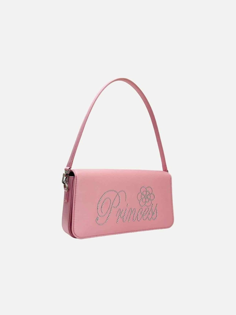 Pre-loved MACH & MACH Pink Crystal Embellished Baguette Bag from Reems Closet