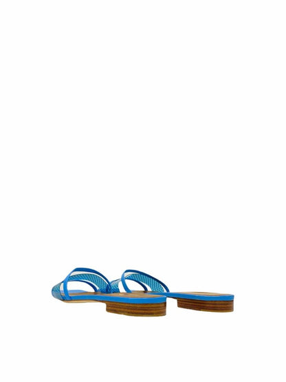 Pre-loved MALONE SOULIERS Blue PVC Sandals - Reems Closet