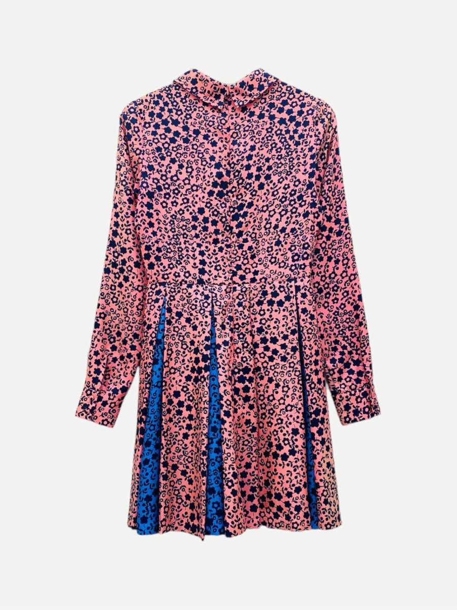 Pre - loved MANOUSH A - Line Pink & Blue Printed Mini Dress at Reems Closet