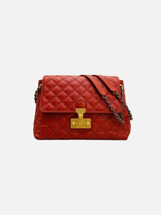 Pre-loved MARC JACOBS Baroque Red Quilted Shoulder Bag - Reems Closet