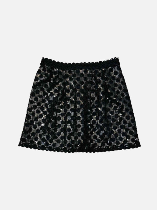Pre-loved MARC JACOBS Black Perforated Mini Skirt from Reems Closet