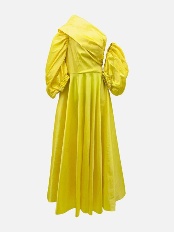 Pre - loved MARMA HALIM Yellow Midi Dress at Reems Closet