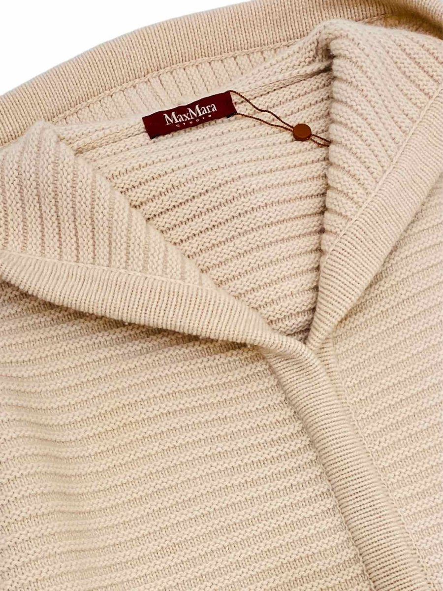 Pre-loved MAXMARA STUDIO Hooded Beige Cardigan - Reems Closet