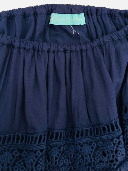 Pre - loved MELISSA ODABASH Strapless Midnight Blue Lace Mini Dress at Reems Closet