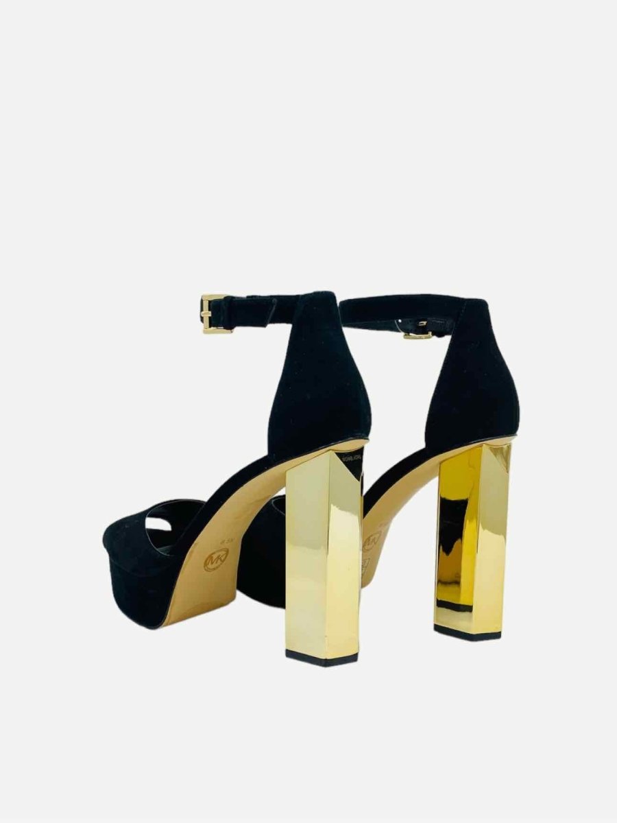 Michael kors black on sale and gold heels