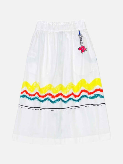 Pre-loved MIRA MIKATI White w/ Multicolor Top & Skirt Outfit - Reems Closet