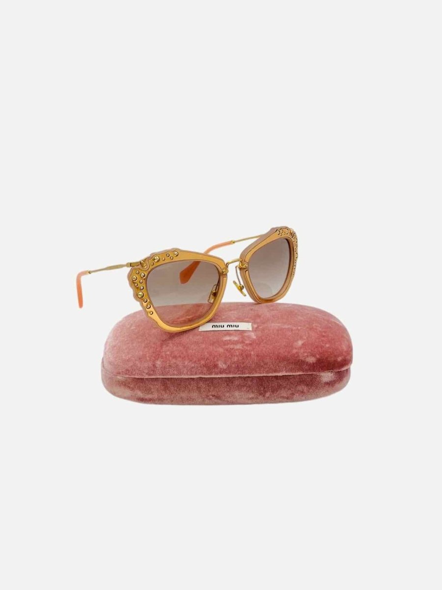 Pre-loved MIU MIU Rose Gold Sunglasses from Reems Closet