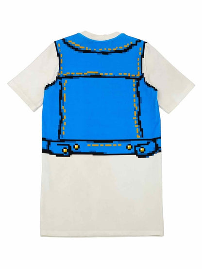 Pre - loved MOSCHINO COUTURE White, Blue & Yellow T - Shirt Dress at Reems Closet