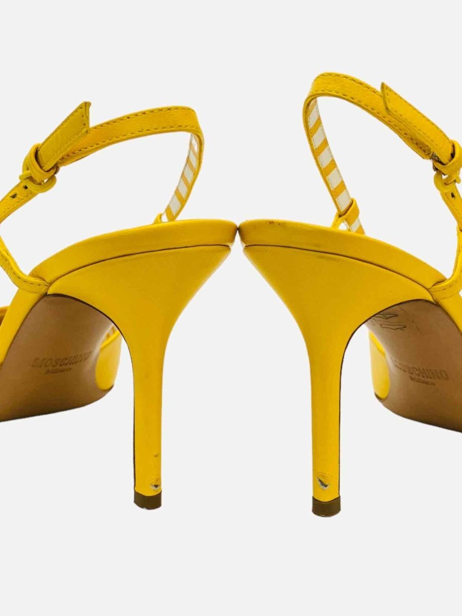 Pre-loved MOSCHINO McDonald's Yellow & Red Slingback Pumps - Reems Closet