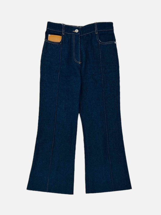 Pre-loved PACO RABANNE Bootcut Blue Panelled Jeans from Reems Closet