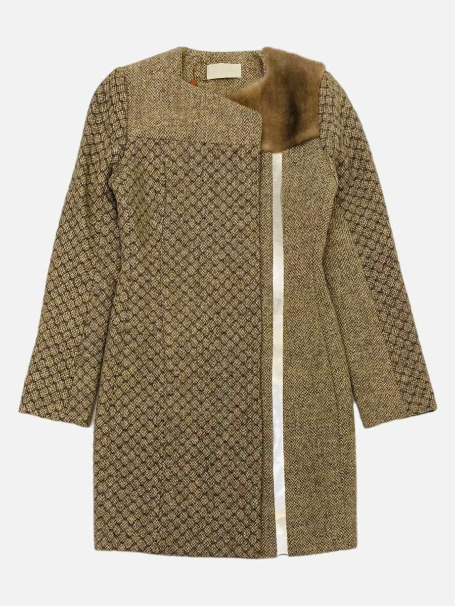Pre-loved PETER PILOTTO Brown Trimmings Coat from Reems Closet