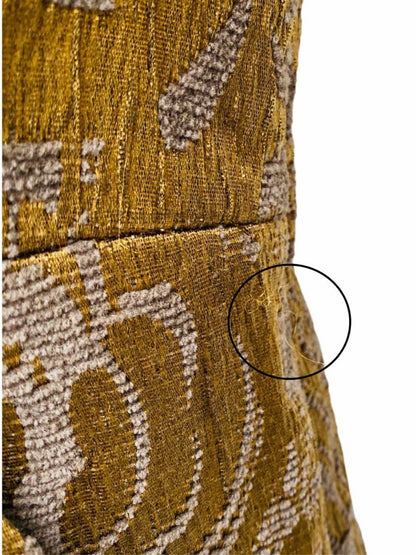 Pre-loved PORTS 1961 Gold & Mocha Jacquard Knee Length Dress - Reems Closet