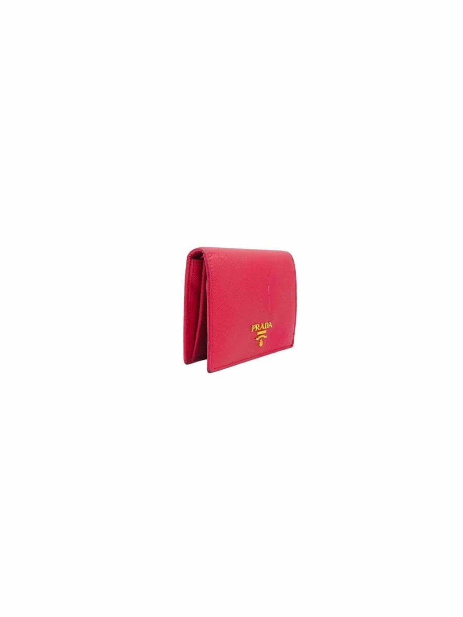 Pre-loved PRADA Bi-Fold Pink Compact Wallet - Reems Closet