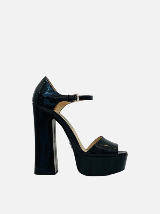 Pre-loved PRADA Black Platform Heeled Sandals from Reems Closet