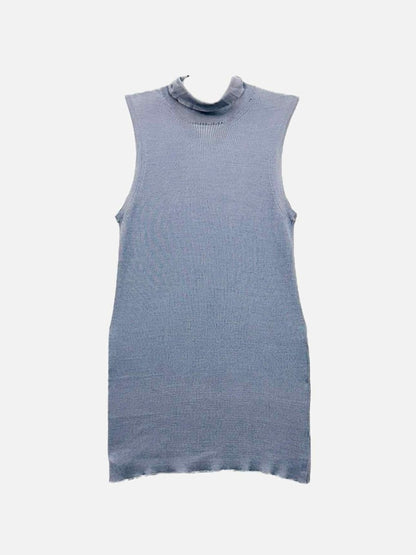 Pre - loved PRADA Turtle Neck Grey Sleeveless Top at Reems Closet