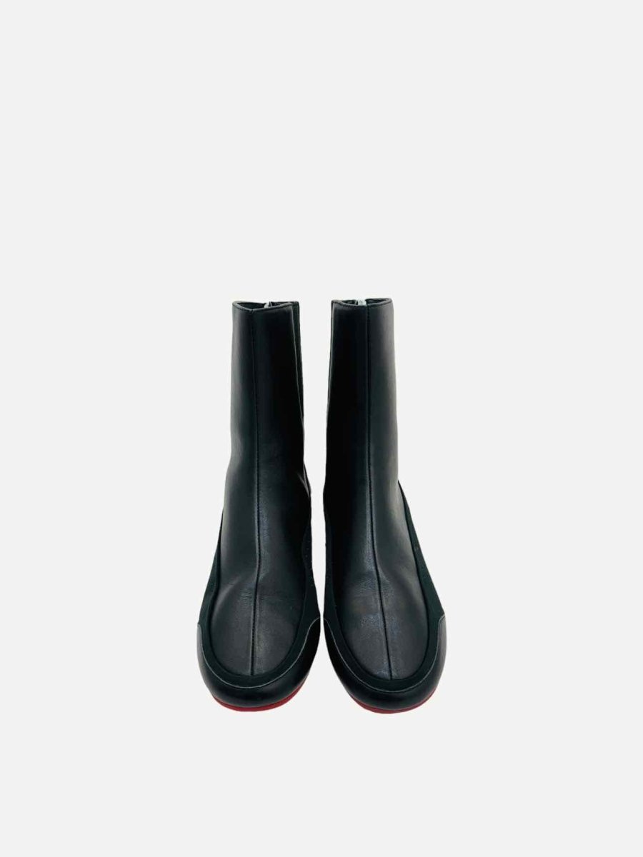 Pre-loved RAF SIMONS Cycloid 4 Black & Red Ankle Boots from Reems Closet