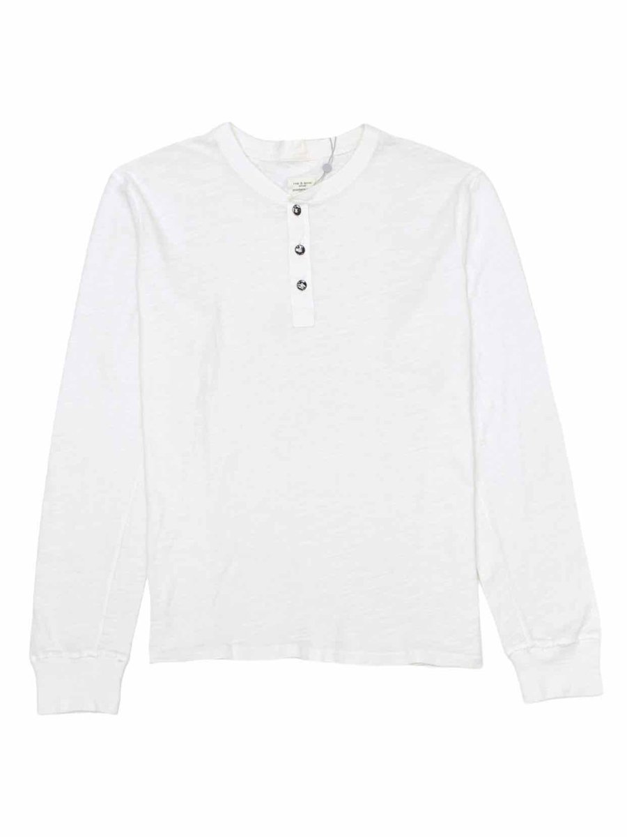 Pre - loved RAG & BONE Longsleeved White Top at Reems Closet