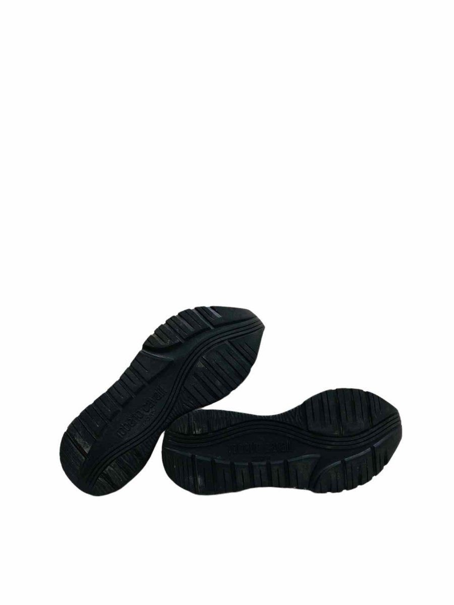 Pre-loved ROBERTO CAVALLI White w/ Black Sneaker Boots - Reems Closet