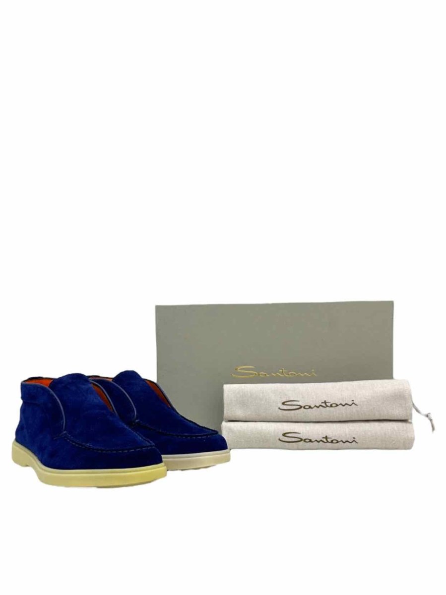 Pre-loved SANTONI Blue Loafers - Reems Closet