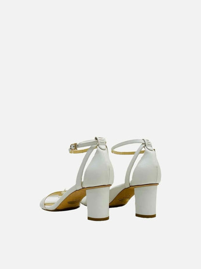 Pre-loved SARAH FLINT Ankle Strap White Heeled Sandals from Reems Closet