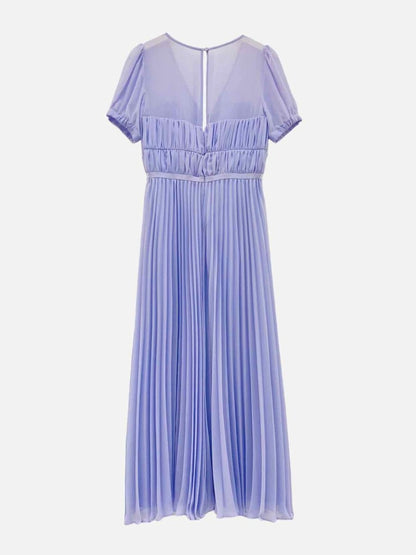 Pre - loved SELF - PORTRAIT Chiffon Lilac Midi Dress at Reems Closet