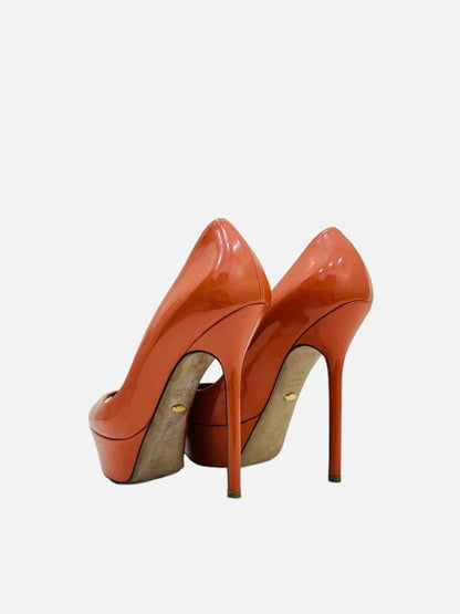 Pre-loved SERGIO ROSSI Peep Toe Brick Pumps from Reems Closet