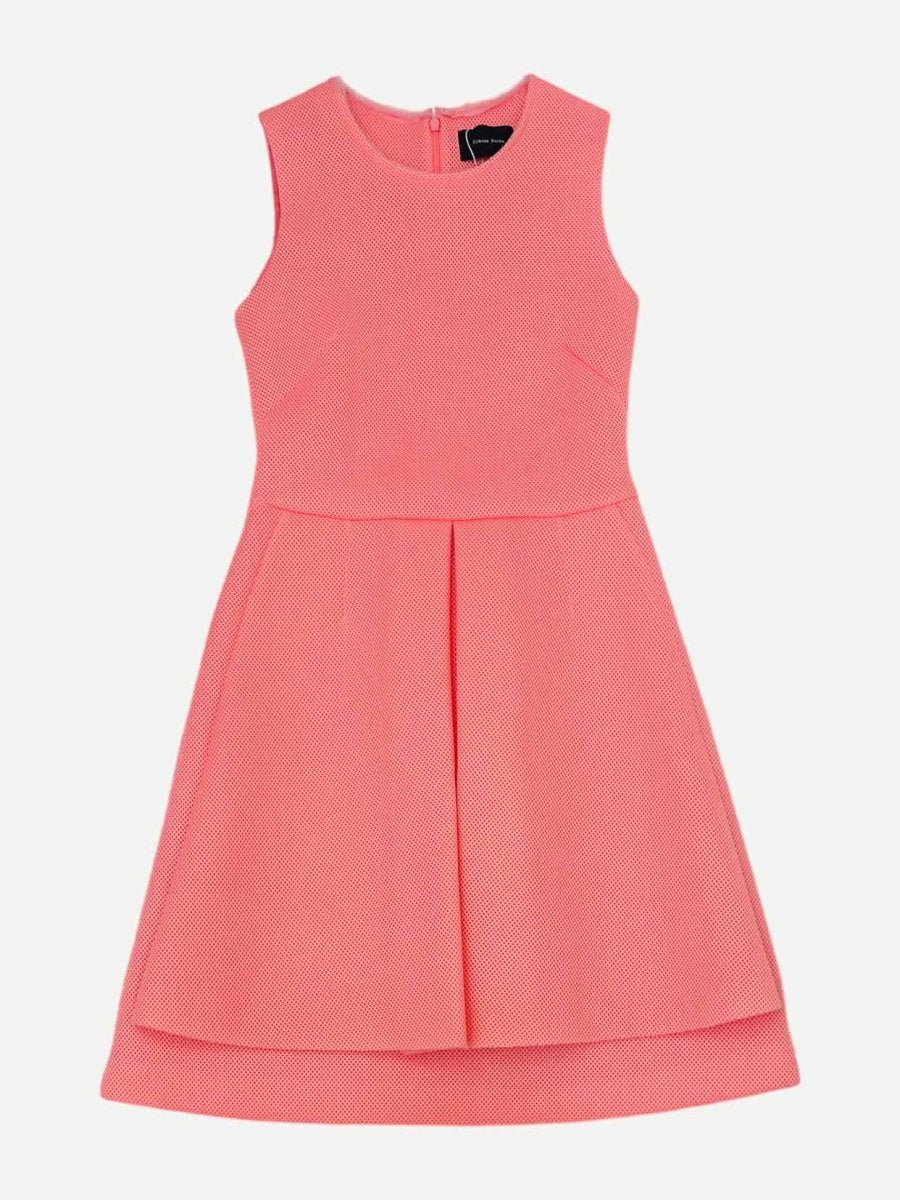 Pre-loved SIMONE ROCHA Pink Perforated Knee Length Dress - Reems Closet