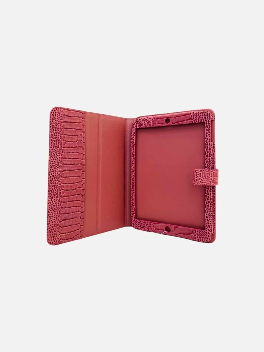 Pre-loved SMYTHSON Folding Pink I-Pad Case - Reems Closet