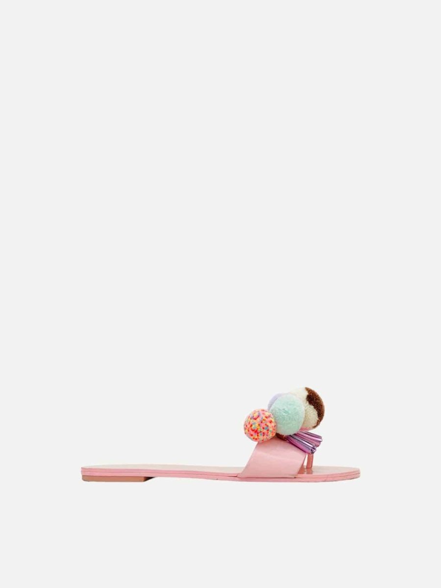 Pre-loved SOPHIA WEBSTER Jada Pom Pom Pink Multicolor Slides - Reems Closet