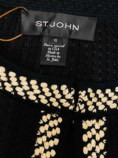 Pre-loved ST. JOHN Black Ribbed Cardigan - Reems Closet