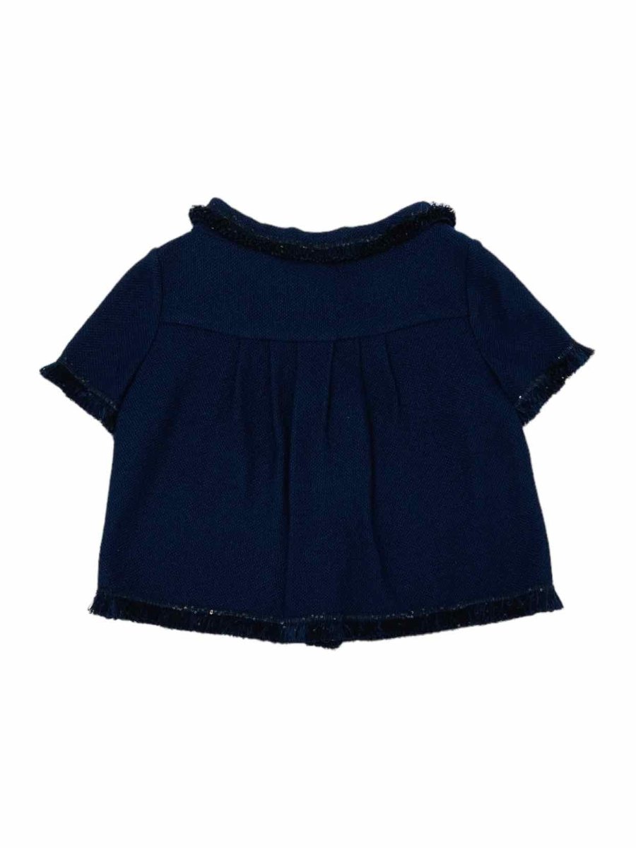 Pre-loved ST. JOHN Knit Navy Blue Dress & Jacket Outfit - Reems Closet