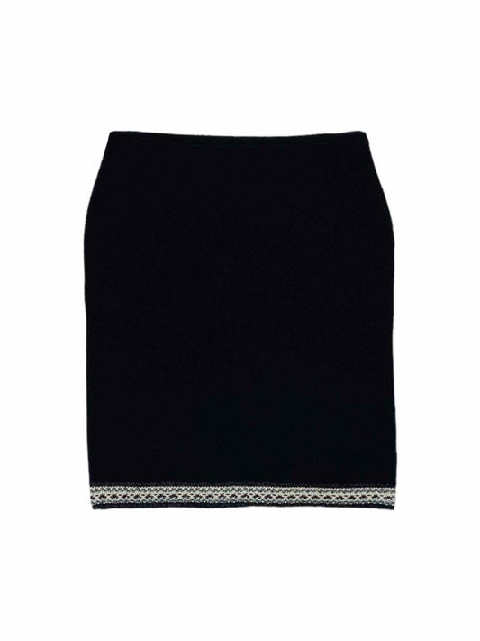 Pre-loved ST. JOHN Knitted Black Knee Length Skirt - Reems Closet