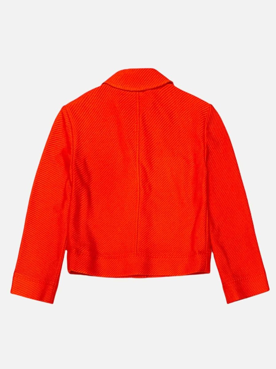 Pre-loved ST. JOHN Orange Ribbed Jacket - Reems Closet