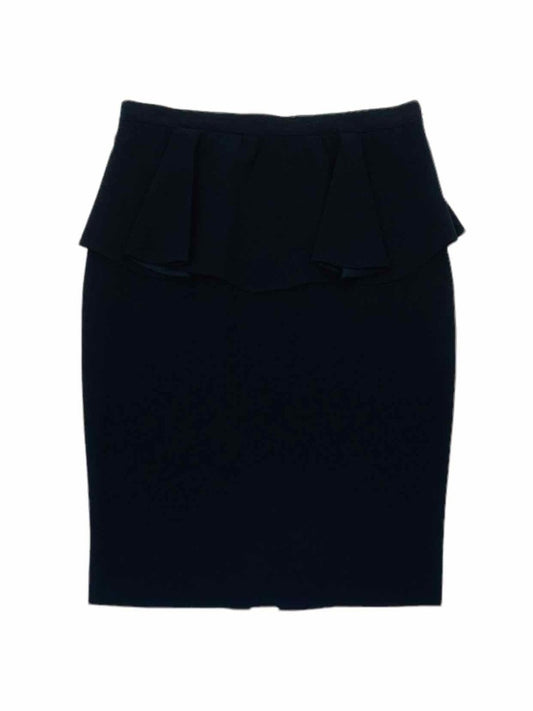 Pre-loved ST. JOHN Peplum Black Knee Length Skirt - Reems Closet