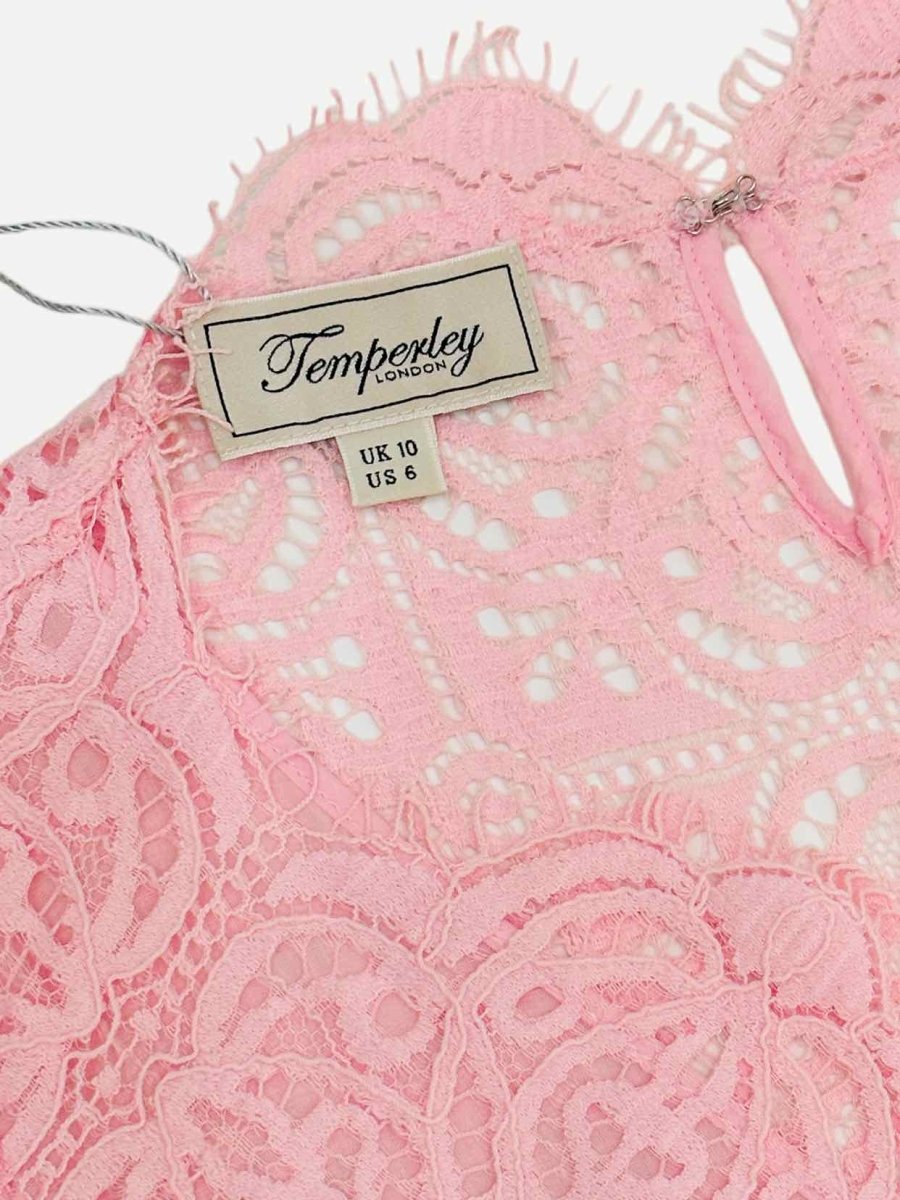 Pre-loved TEMPERLEY LONDON Pink Lace Jumpsuit - Reems Closet