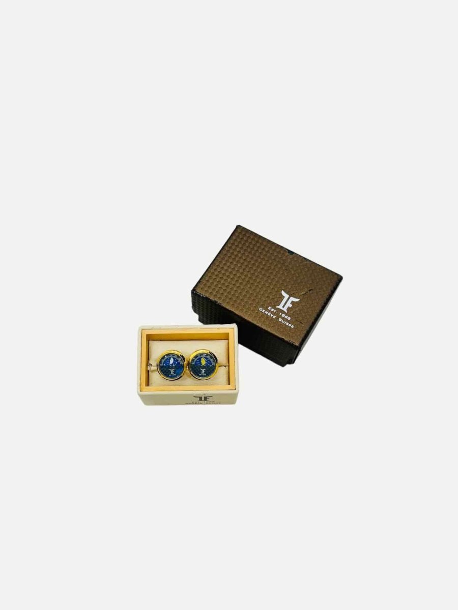 Pre-loved TF EST. 1968 Moonphase Yellow & Black Cuff Links from Reems Closet