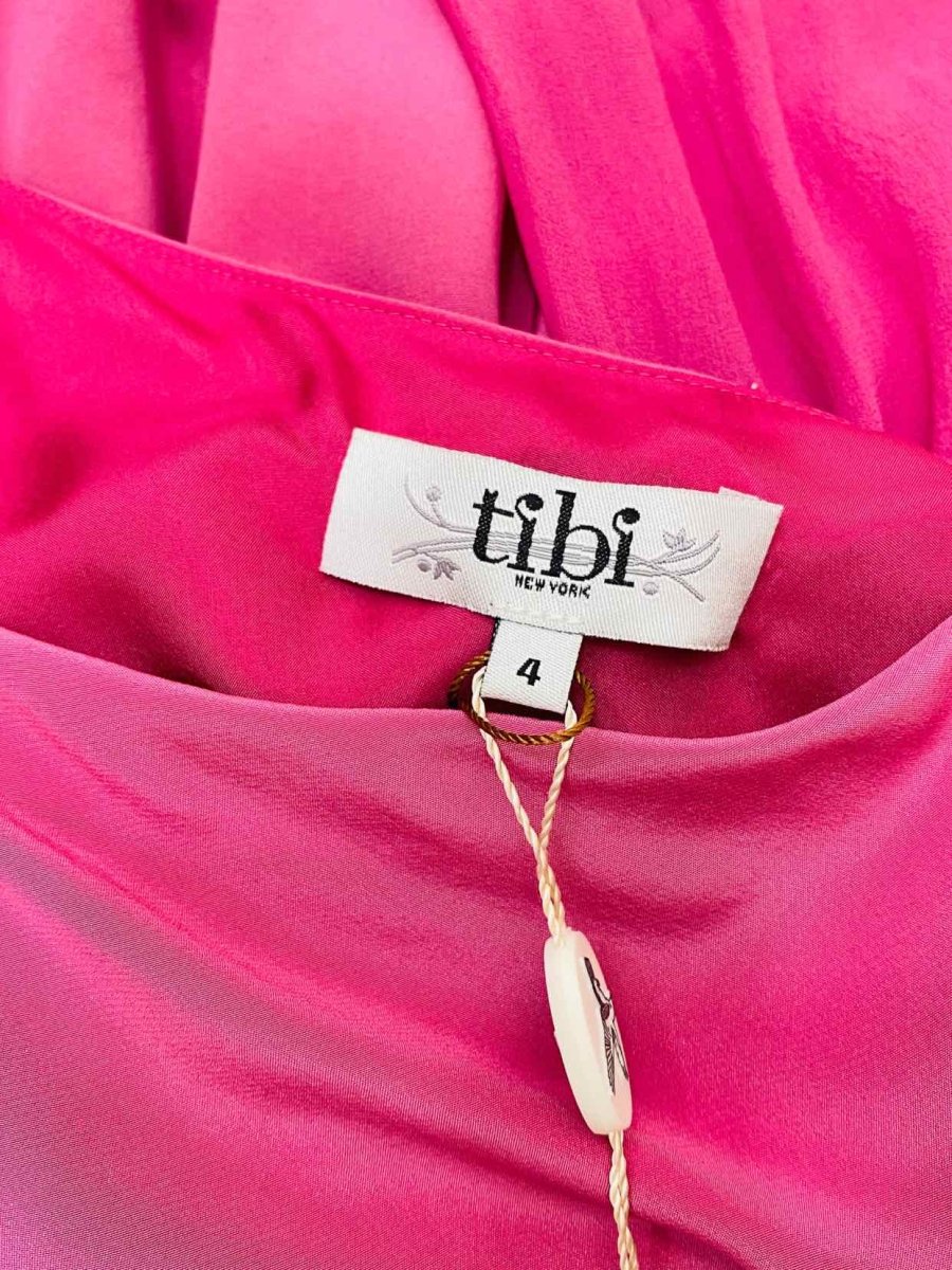 Pre-loved TIBI One Shoulder Pink Beaded Mini Dress - Reems Closet