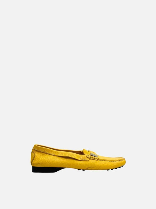 Pre-loved TOD'S City Gommino Yellow Loafers - Reems Closet