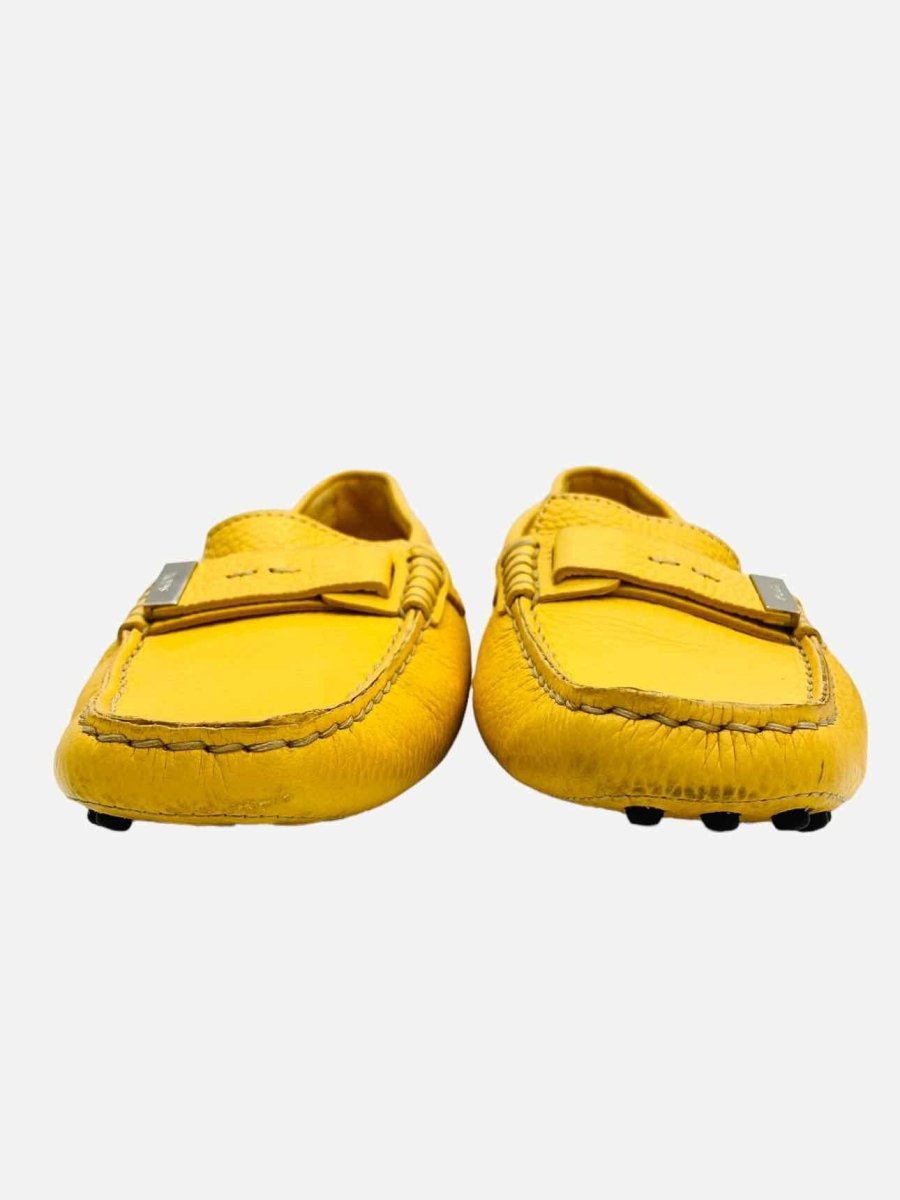 Pre-loved TOD'S City Gommino Yellow Loafers - Reems Closet