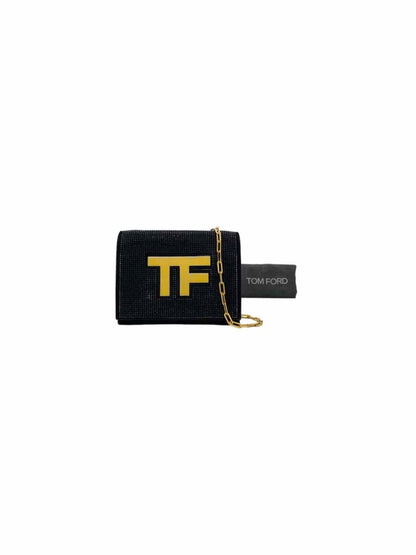 Pre-loved TOM FORD TF Flap Black Embellished Shoulder Bag from Reems Closet