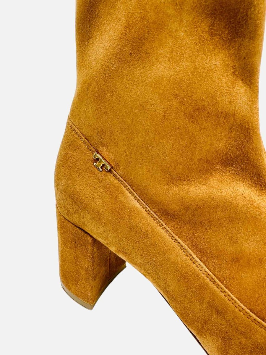 Pre-loved TORY BURCH Pointed Toe Tan Ankle Boots from Reems Closet