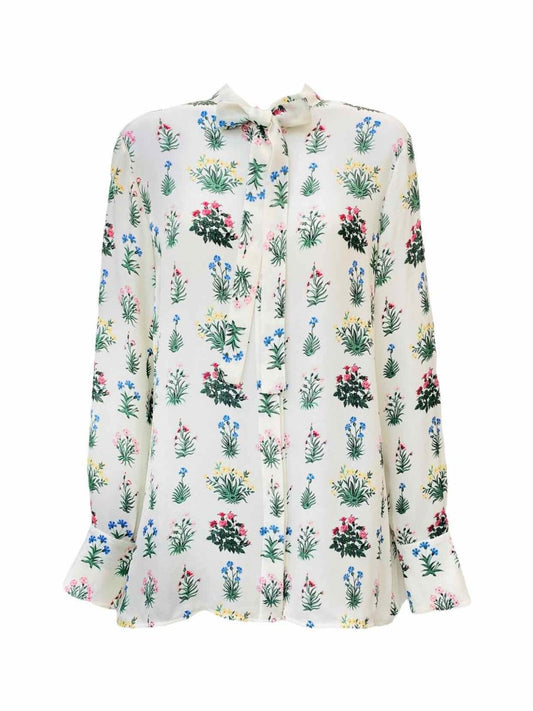Pre-loved VALENTINO Beige & Green Printed Shirt from Reems Closet