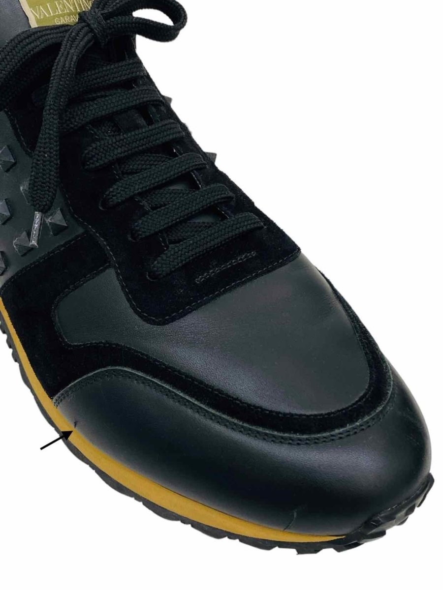 Pre-loved VALENTINO Rockstud Black Sneakers - Reems Closet